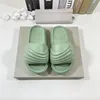 Designer tofflor män skumsandal Sea King Green Bubble Slipper förtjockade ett ord Slippe Slides skostorlek 40-45