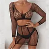 Vestidos casuais sexy para mulheres clube de festa noturno bodycon mini vestido lápis tira backless fishnet listra ver através de bandagem