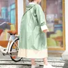 Raincoats Japanese Rain Poncho Sports Raincoat Women Active Outdoor Long Hooded Jacket Vattentät lättrock Vindbrytare