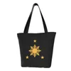 Shopping Bags Custom 3 Stars And A Sun Philippines Flag Canvas Bag Women Durable Groceries Tote Shopper