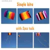 Kite Acessórios Grande Rainbow Kite para Crianças e Adultos Jogos ao Ar Livre Atividades Quintal Soft Inflável Kite 30D Ripstop Nylon com Bolsa Q231104