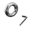 2023 Nouveaux cockrings en acier inoxydable Scrotum Ring Metal Locking Cock Ring Ball civières pour hommes civière testiculaire retenue608