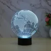 Luci notturne Globo europeo 3D Piccola luce Touch Telecomando Decorativo Regalo Atmosfera Lampada colorata