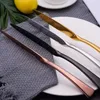 Dinnerware Sets 20/24/6Pcs Tableware Kitchen Utensils Spoons Fork Lunch Of Dishes Cutlery Complete Dinner Stainless Steel Golden