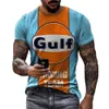 Męskie tshirty Summervized Gulf Castrol Vintage Streetwear Casual Sportswear Tshirt dla mężczyzn odzieży Texaco Top 230404