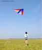 Kite Accessories free shipping breeze wind fly delta kite with kite string reel line chinese kite flying cometa kites for adults weikite factory Q231104