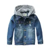 Vestes Veste en jean pour enfants avec capuche Design de marque de mode Manteau en jean pour enfants pour adolescents garçons 2-14 ans vêtements d'extérieur