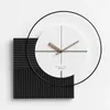 Wandklokken Modern huis Scandinavisch design Metaal Luxe groot formaat wijzers Horloges Stille woonkamer Mode Horloge Murale Decor