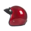 ARRIVAZIONE DELLA MOTORCYCLE H Open Face 3/4 Helmed Personalizzati da uomo Retro vintage Cascos de Motociclistas DOT ROSSO COURO CE