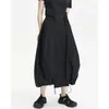 Skirts Tannt Women Skirt Asymmetry Drawtherope Black High Waist Irregular Fashion Casual Long For 2023