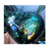 Dekoratif Nesneler Figürinler Labradorite Kalp Moonstone Pozitif Enerji Reiki Gems Kristal Şifa Damlası Ev Bahçesi Deco DH7RB