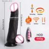 Andere Massageartikel Sexuelle Produkte für Erwachsene und Frauen simulierter schwarzer Penis weicher Fleischmasturbator beheizter elektrischer Vibrator Q231104