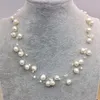 New Arriver Illusion Pearl Necklace Multiple Strand Bridesmaid Women Jewellery White Color Freshwater Pearl Choker Necklace2818