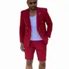 Męskie garnitury Blazery dostosowane do Mint Green Dwuzro -piersiowe krótkie spodnie Summer Beach Groom Suit Casual Business Wedding Man Blazer 230404