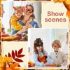 Party Decoration Thanksgiving Turkey Paper Hat and Gyeglasses Holiday Pannband Glasögon Pumpkin Pie Maple Treats för barn ADT Accessor AMDR3