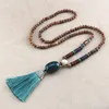 Pendant Necklaces Vintage Nepal Long Necklace For Women 2023 Wood Beaded With Tassels Big & Ethnic Bohemian Lucky India Jewelry