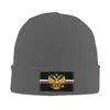 Berets Brasão de Armas Rússia Bonnet Chapéu Tricô Chapéus Homens Mulheres Moda Unissex Bandeira Russa Quente Inverno Skullies Beanies Caps