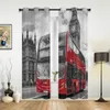 Curtain Tower of London UK Big Ben Curtaines For Bedroom Living Room Drapes Kitchen Children's Window Modern Home Decor