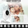 Baby Monitors 4,3 tum trådlös färg Baby Monitor 1080p HD Audio Video Baby Camera Temperatur Monitor 2 Way Audio Vox Lullaby Q231104