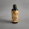 Bottles Exquisite Old Chinese Ox Bull Hand Painted Character Snuff Bottle