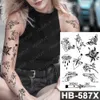 5 PC Temporary Tattoos Waterproof Temporary Tattoo Sticker Heart Knife Gun Angel Old School Flash Tattoos Spider Lips Body Art Arm Fake Tatoo Women Men Z0403