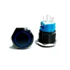 مفتاح زر الضغط الأسود 22 مم مقاوم للماء إضاءة LED LED Metal Swome Switchare مع علامة الطاقة 5V