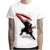 Men's T Shirts Samurai Men's T-shirts Fashion Crew K Short Sves Cotton Tops Clothing White