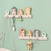 Hooks Rails House Shape Wood Hook Natural Wood Hook Baby Children Girls Room Decoration Space Saving Home Decoration Wall Hook Storage Shelf 230404