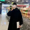 Męskie okopy płaszcze jesienne czarne modne mody swobodne długie mężczyzn Koreańska luźna luźna kurtka wiatrówka męska płaszcz 230404