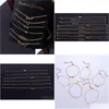 Bangle Wholesale New Fashion Design Gold Plated Chain Ankel Armband Love Drop Delivery Jewely Armelets Dh98z