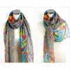 Sarongs Ladies Floral Flower Scarf Beautiful Women Shawl Stole Wrap Scarves P230403