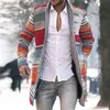 Giacche da uomo Giacca da uomo Felpe abbinate ai colori Nuovo Hip Hop Cappotto allungato Moda maschile Cool Streetwear Abbigliamento uomo Primavera Autunno Cardigan T231104