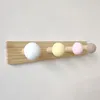 Hooks Rails Children's coat hanger wall mounted modern wooden hook Children's daycare room clothing towel jacket hat hanger Home decoration organic 230404