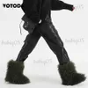 Women Winter Warm Platform Furry Faux Snow Boot Mongolian Fur Boots Fashion Outdoor Fluffy Plush Shoes Girl T231104