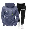 Men's Tracksuits Custom Your Logo Autumn Y2k Street Wear Sport Hooded Jacket For Men Casual Jogging Pants DIY Print Set Male Gym Outfits