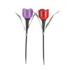 Nyhetsbelysning 1 datorer Solar LED Ljus utomhusvattentät multicolor Solar Flower Tulip glödlampa för hem trädgårdsgård gräsmattan landskap nattlampa p230403