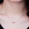 Ketting meisjes Student schattig Ster Rose Rood zirkoon Diamant Rose Goud Zoete Ketting Verjaardagscadeau Vriendin Bruiloft Sieraden