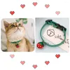 Dog Collar Bell Pet Collar Strawberry Necklace Creative Supplies for Cat (grön storlek XS)