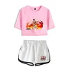 Koszulki damskie Hanma Baki 4 The Grappler Logo Tops Tops Dwuczęściowe set szorty piękne harajuku streetwear girl sets mody koszulki