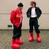 2023 MSCHF Männer Frauen Regen Stiefel Designer rot Dicke Unterseite Rutschfeste Astro Boy MSCHF Stiefel Kopf Regen Stiefel Hohe runde MSCHFS