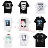 T-shirt da uomo moda Luxurys Offes Abbigliamento T-shirt da uomo Donna T-shirt larghe Tops Uomo Casual Street Graffiti Camicia Felpaoff T-shirt Offs T-shirt bianche estive a1