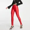 Женские брюки, женские эластичные кожаные брюки-карандаш со средней талией, повседневные леггинсы из искусственной кожи в английском стиле, модные тонкие брюки на заказ 2024