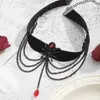 KMVEXO – collier gothique Punk en dentelle araignée pour femmes, chaîne de clavicule rétro, mode Halloween, bijoux Steampunk