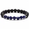 Strand 8mm Black Lava Healing Faceted Stone Bracelet DIY Arom Essential Oil Diffuser For Women Men Yoga Buddha Energy Jewelry