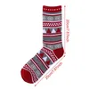 Спортивные носки 1 Пара Рождество Санта -Клаус Леди Хлопковая вязаная рождественские чулки лоська