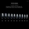 Yanlış Çiviler 1 Kutu/100 PCS İpuçları Doğal Renk Yarım Kapak Sahte Fransız Sanat Yapay Akrilik Jel UV Manikür Seti DIY Tırnak Tasarımları