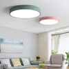 Taklampor D300 Nordic LED-ljus modern enkel atmosfär ultratunn färg macaron sovrum studie levande balkonglampor och lyktor