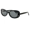 Óculos de sol 2023 feminino retro oval cor escura quadro moda tendência gradiente senhoras óculos