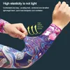 Knee Pads Warmer Outdoor Sport UV Protection Running Basketball Sun Tattoo Arm Sleeves Flower Cover