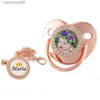 Pacifiers# Customizable Name And Picture Baby Pacifier Luxury Orthodontic Rhinestones Newborn Infant Dummy Nipple Sucette Chupete PacifierL231104